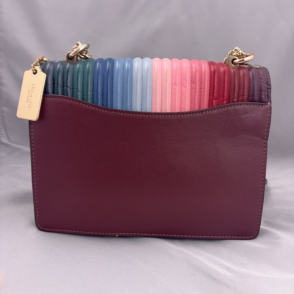 Coach Klare Crossbody Bag Womens Rainbow Quilted Leather Designer Purse Y2K - Picture 4 of 12